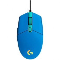 LOGITECH - Mouse Óptico, Logitech, 910-005795, G203, Alámbrico, USB, RGB, 6 Botones, Azul