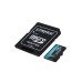 KINGSTON - Memoria SD, Kingston, SDCG3/128GB, 128 GB, Micro SDXC, Clase 10, Adaptador