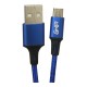Cable USB 2.0, Ghia, GAC-191A, USB A, Micro USB A, Nylon, 1 m, Azul