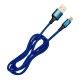 Cable de Datos, Ghia, GAC-193A, USB A, Lightning, 1 m, Nylon, Azul