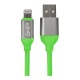 Cable de Datos, Ghia, GAC-196V, USB A, Lightning, 1 m, Verde