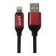 Cable de Datos, Ghia, GAC-196N, USB A, Lightning, 1 m, Negro, Rojo