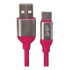 Cable de Datos, Ghia, GAC-195P, USB A, USB C, 1 m, Rosa