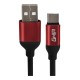Cable de Datos, Ghia, GAC-195N, USB A, USB C, 1 m, Negro, Rojo