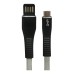 GHIA - Cable USB 2.0, Ghia, GAC-200NG, 1 m, USB A, Micro USB B, Plano, Reversible, Gris