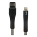 GHIA - Cable de Datos, Ghia, GAC-201NG, USB A, USB C, 1 m, Plano, Reversible, Gris, Negro