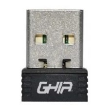 Adaptador de Red, Ghia, GNW-U1, USB, WiFi, Negro