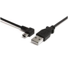 STARTECH - Cable USB 2.0, StarTech, USB2HABM3LA, USB A, Mini USB B, Codo Izquierda, 91 cm, Negro