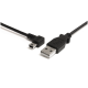 Cable USB 2.0, StarTech, USB2HABM3LA, USB A, Mini USB B, Codo Izquierda, 91 cm, Negro