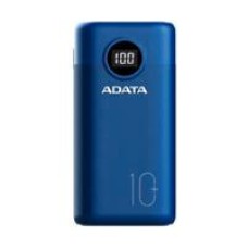 ADATA - Batería Portátil, Adata, AP10000QCD-DGT-CDB, Powerbank, 10000 mAh, 2 USB A, 1 USB C, Azul