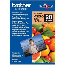 BROTHER - Papel Fotográfico, Brother, BP71GP20, 4 x 6 Pulgadas