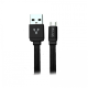 Cable USB 2.0, Vorago, CAB-113, USB a Micro USB, 1 m, Nylon, Negro