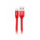 Cable USB 2.0, Vorago, CAB-113_ROJO, USB A a Micro USB B, 1 m, Nylon, Rojo