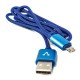 Cable USB 2.0, Vorago, CAB-119_AZUL, USB A a Lightning, 1 m, Azul