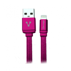 Cable USB 2.0, Vorago, CAB-119_ROSA, 1 m, Rosa