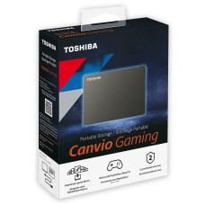 TOSHIBA - Disco Duro Externo, Toshiba, HDTX120XK3AA, 2 TB, USB 3.0, Canvio Gaming, Negro