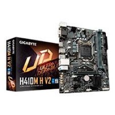 GIGABYTE - Tarjeta Madre, Gigabyte, H410M H V2, Socket 1200, 10a Generación, DDR4, 2666 MHz, VGA, HDMI, M.2, Micro ATX