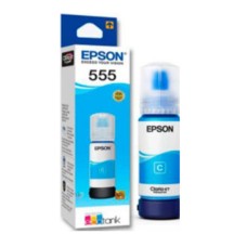 EPSON - Botella de Tinta, Epson, T555220-AL, Cian, 70 ml