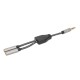 Cable de Audio, Manhattan, 356114, 1 Entrada a 2 Salidas, 3.5 mm, Nylon Trenzado, Negro, Plateado