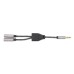 MANHATTAN - Cable de Audio, Manhattan, 356114, 1 Entrada a 2 Salidas, 3.5 mm, Nylon Trenzado, Negro, Plateado