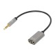 Cable de Audio, Manhattan, 356107, Separa audio y micrófono, 20 cm, 3.5 mm