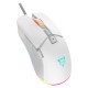 Mouse, Ocelot Gaming, OCM WHITE PEARL, Alámbrico, RGB, 7 Botones, 7200 DPI, Blanco