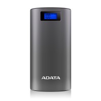 Batería Portátil, Adata, AP20000D-DGT-5V-CGY, Power Bank, Micro USB, USB A, 20000 mAh, Gris