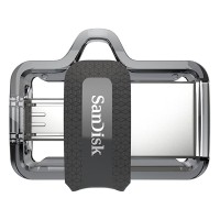 Memoria USB 3.0, Sandisk, SDDD3-016G-G46, Ultra Dual, 16 GB, Gris