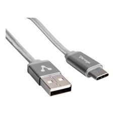 VORAGO - Cable USB, Vorago, CAB-123-WH, USB,  USB C, 1 m, Carga Rápida, Blanco
