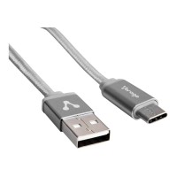 Cable USB, Vorago, CAB-123-WH, USB,  USB C, 1 m, Carga Rápida, Blanco