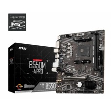 Tarjeta Madre, Msi, B550M-A PRO, AM4, Micro ATX, DDR4, HDMI, DVI, PCIE, M.2