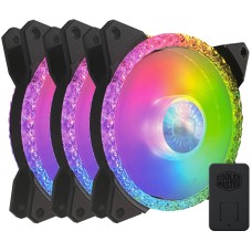 COOLER MASTER - Ventilador, Cooler Master, MFY-B2DN-203PA-R1, MF120, Prismatic, RGB, 2000 RPM, 3 Piezas