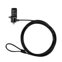 Candado para Laptop, Techzone, TZCCL-3, Combinación, 3 mm, 1.8 m