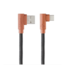 HUNE - Cable USB 2.0, Hune, ATACCCA317COR, USB A, USB C, 1.2 m, Hiedra Corteza, Cafe