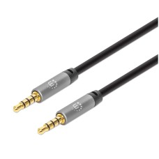Cable de Audio, Manhattan, 356008, 3.5 mm, 3 m, Macho a Macho