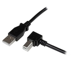 STARTECH.COM - Cable USB 2.0, StarTech, USBAB2MR, USB A a USB B, Codo, 2 m, Negro