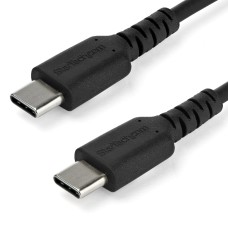 Cable USB C, StarTech, RUSB2CC1MB, Carga Rápida, 60 W, Negro