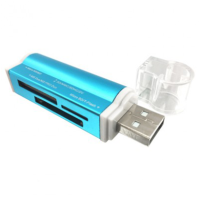 Lector de Memorias, Brobotix, 180420A, Micro SD, SD, MS DUO, Micro MS, Metálico, Azul Lector de Memorias, Brobotix, 180420A, Micro SD, SD, MS DUO, Micro MS, Metálico, Azul