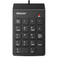 Teclado Numérico, Brobotix, 963234, Alámbrico, USB, Delgado, Negro