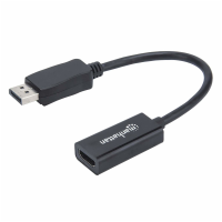Adaptador de Video, Manhattan, 151634, Display Port a HDMI, 15 cm, 1080p, Negro Adaptador de Video, Manhattan, 151634, Display Port a HDMI, 15 cm, 1080p, Negro