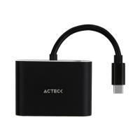 Adaptador de Video, Acteck, AC-934657, AV420, USB C a HDMI, USB a VGa, 4K, 10 cm, Negro Adaptador de Video, Acteck, AC-934657, AV420, USB C a HDMI, USB a VGa, 4K, 10 cm, Negro