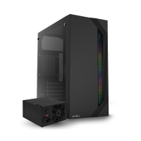 Gabinete, Acteck, AC-935692, Viken GM434, Media Torre, Micro ATX, Fuente 500 W, RGB, Cristal Templado, Metal, Negro