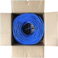 Cable de Red, X-Media, XM-C6BC-1KBU, UTP, CAT6, Bobina, 305 m, 24 AWG, Cobre, Azul