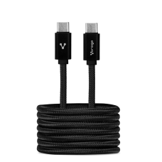 Cable USB, Vorago, CAB-124 BK, USB C, 1 m, Carga Rápida, Negro