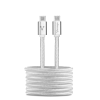 Cable USB, Vorago, CAB-124 WH, USB C, 1 m, Carga Rápida, Blanco