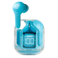 Audífonos, Perfect Choice, PC-117032, Bluetooth, TWS, Display, Azul