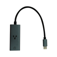Adaptador de Red, Vorago, ADP-210, USB C a Ethernet, RJ45, Negro