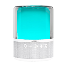 Bocina, Acteck, AC-936415, GLEE PURE AP50, Bluetooth, 3.5 mm, TWS, LED, 10 W, Blanco