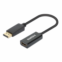Adaptador de Video, Manhattan, 153713, DisplayPort, HDMI, Negro Adaptador de Video, Manhattan, 153713, DisplayPort, HDMI, Negro