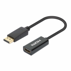 MANHATTAN - Adaptador de Video, Manhattan, 153713, DisplayPort, HDMI, Negro